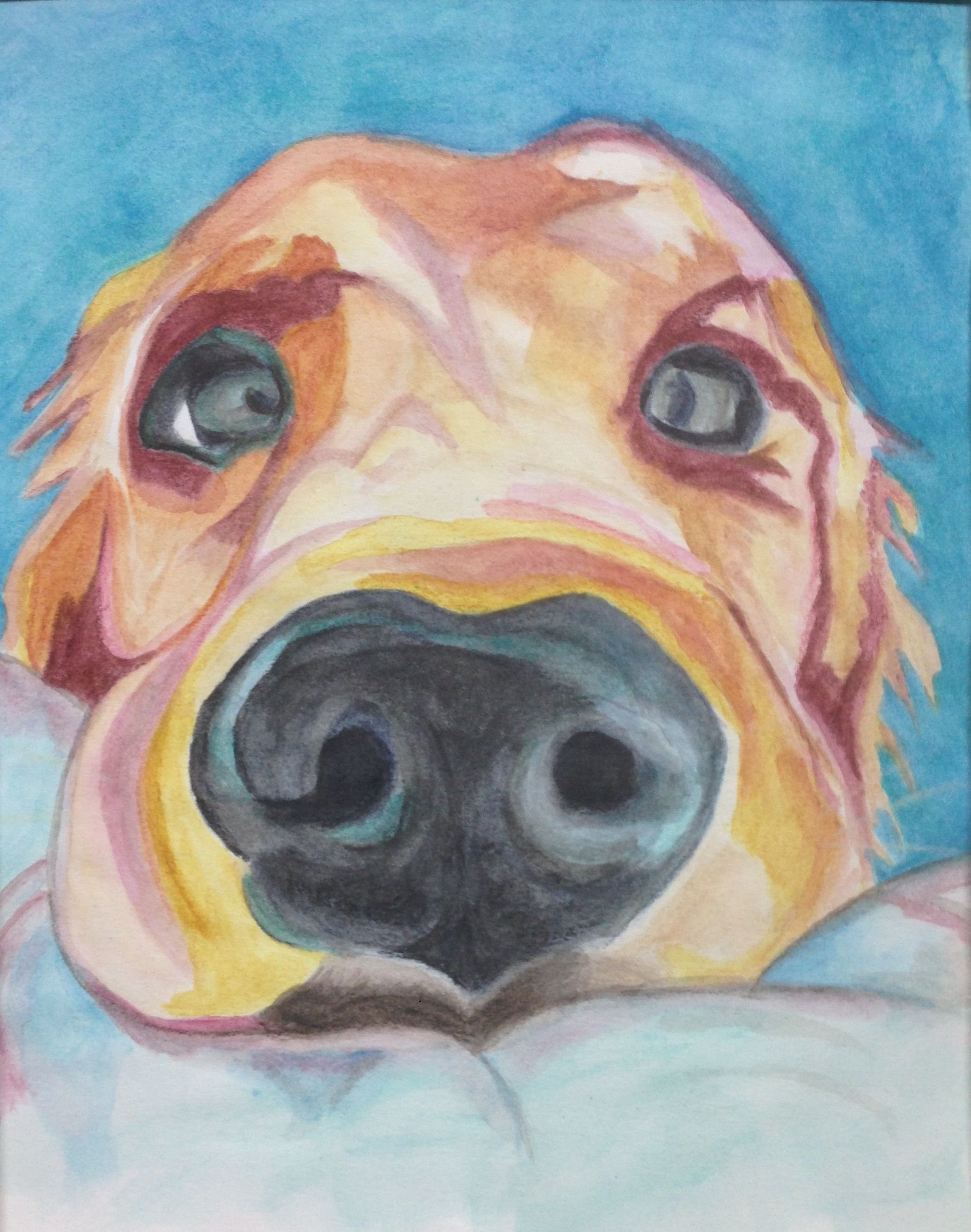 Картины несложные акрилом собаки
