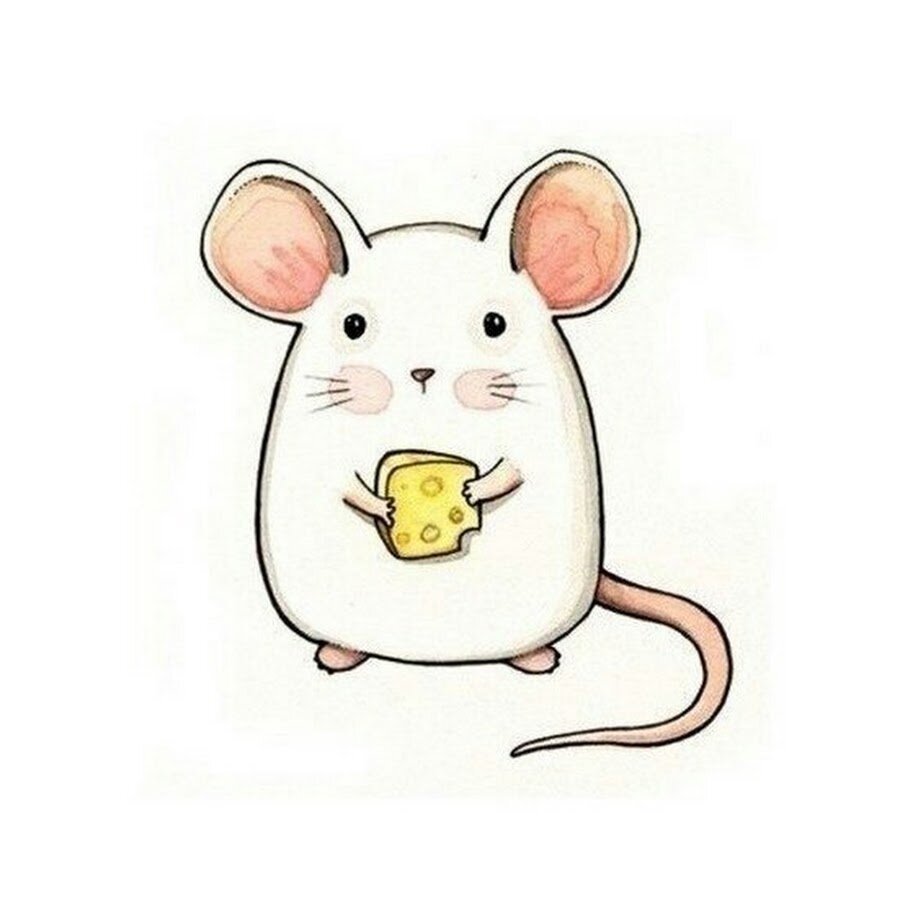 Картинки милой мышки для срисовки