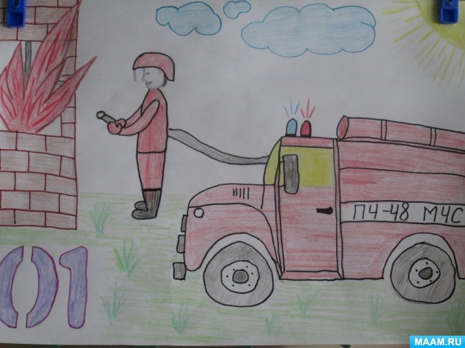Легкий рисунок на тему пожарная безопасность - 94 фото