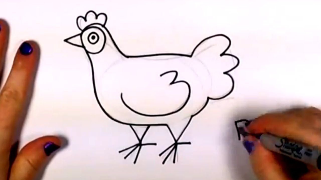 Курица легко и быстро. Рисование курица. Курица для рисования для детей. Курица рисунок карандашом легко. Нарисовать легкую курицу.