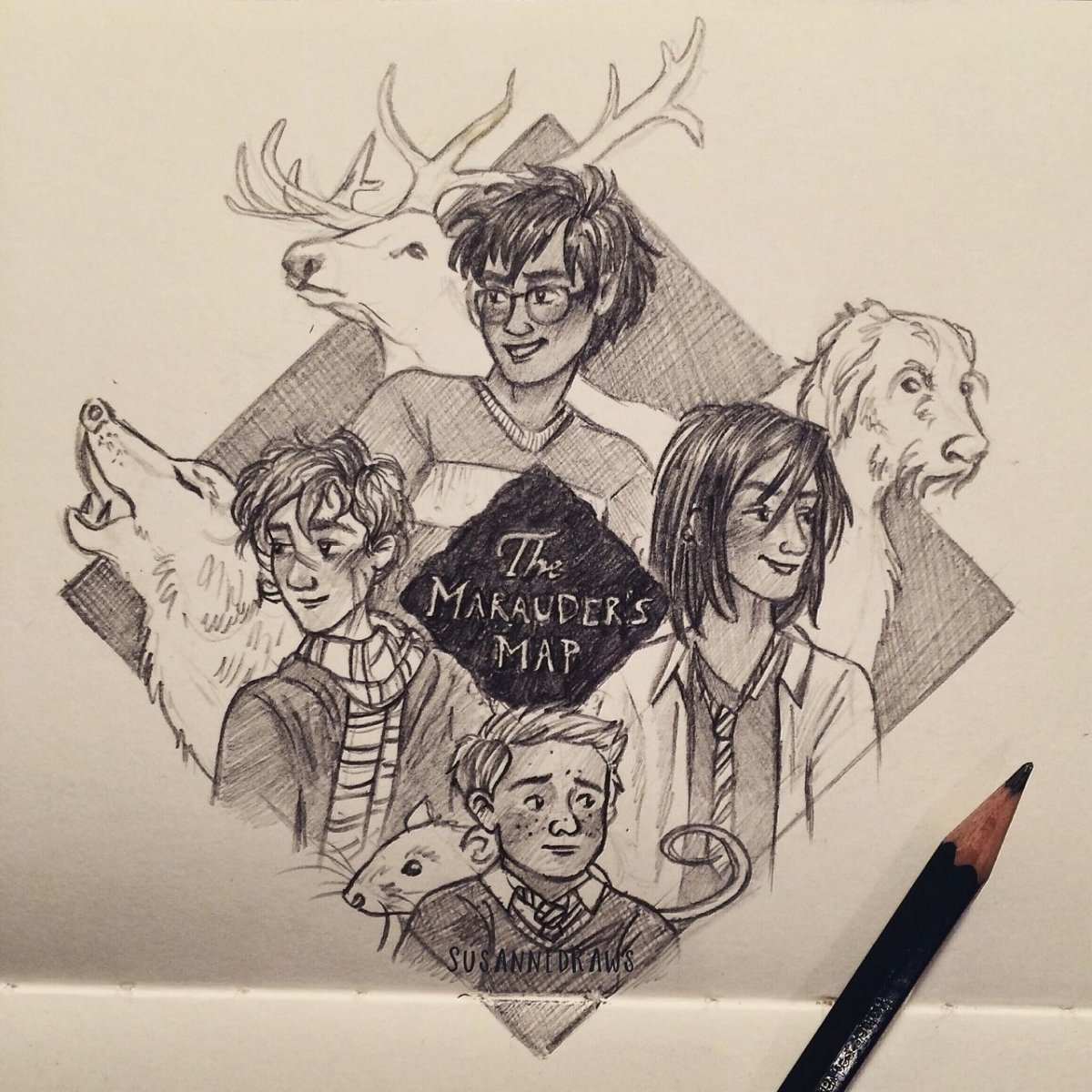 Рисунки из пинтереста Гарри Поттер