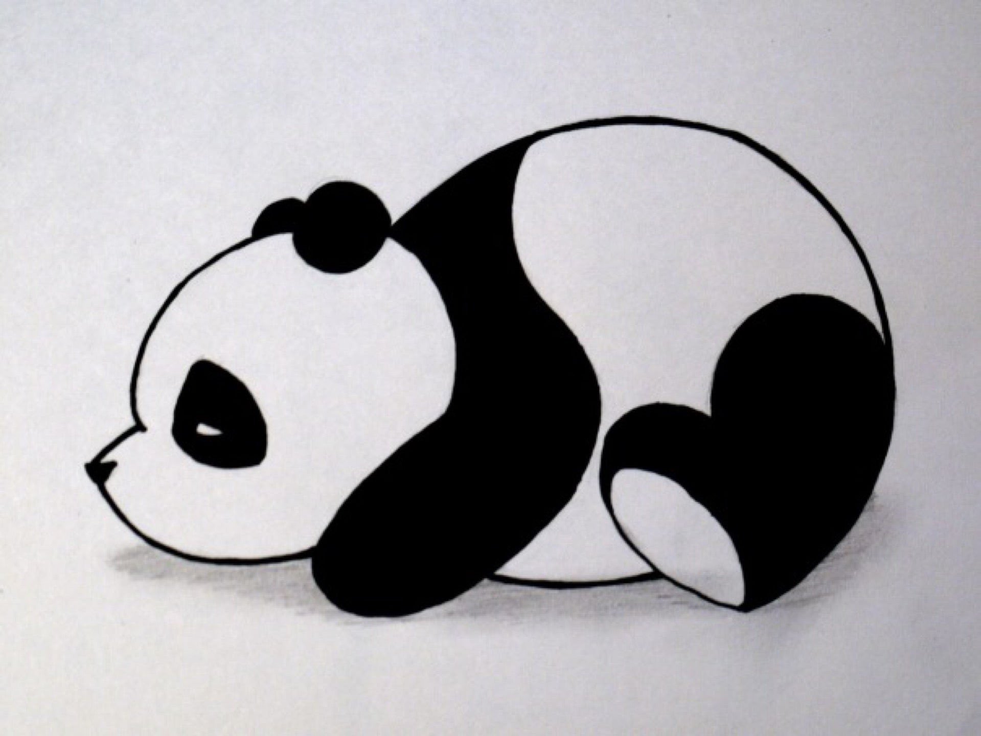 Панда рисунок для срисовки легкие