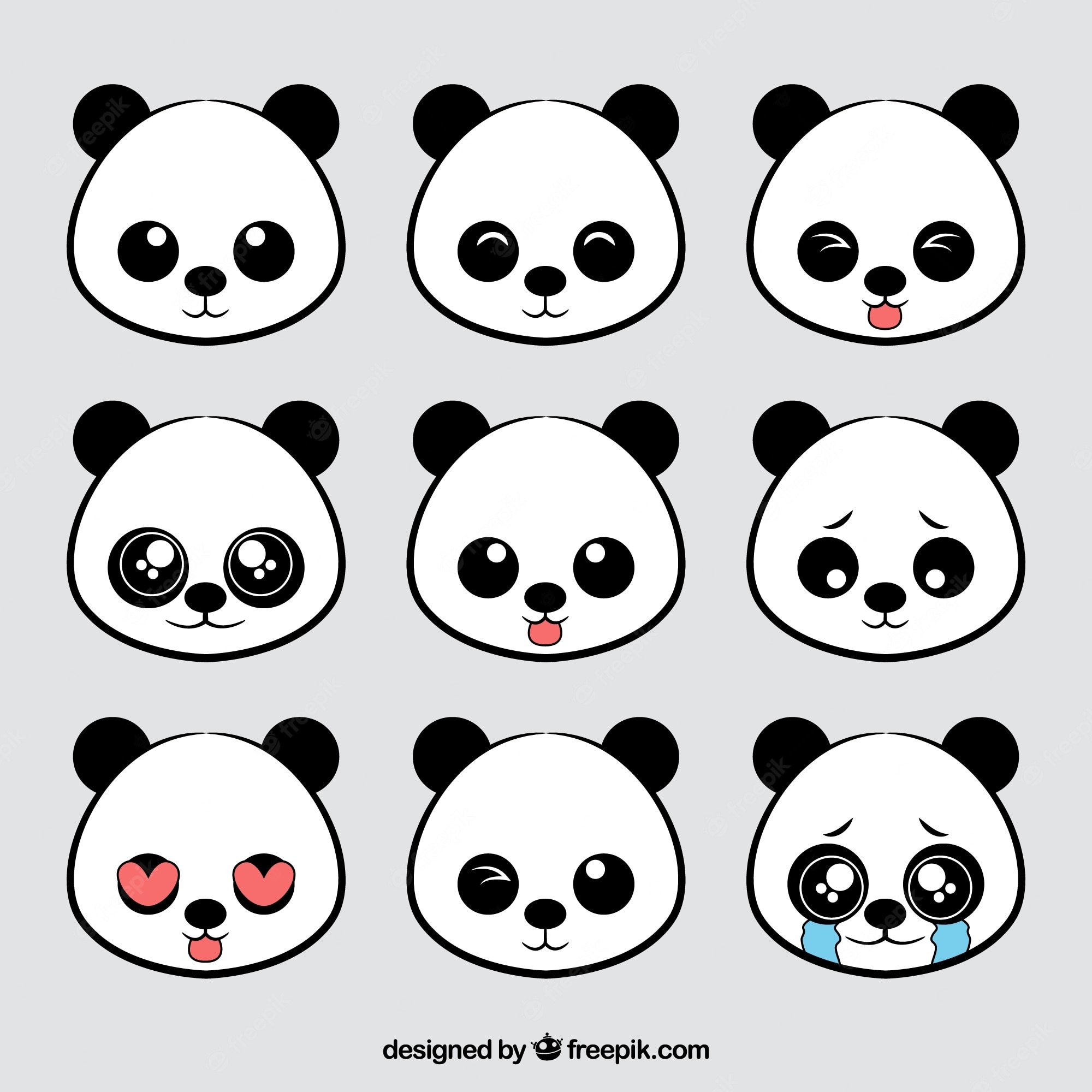 Панда для срисовки
