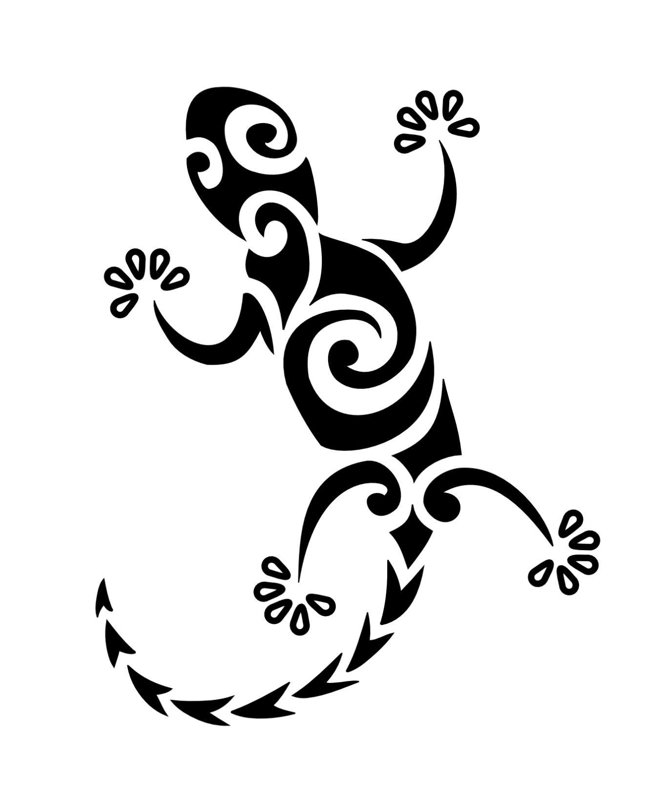 Полинезийская Татуировка ящерица