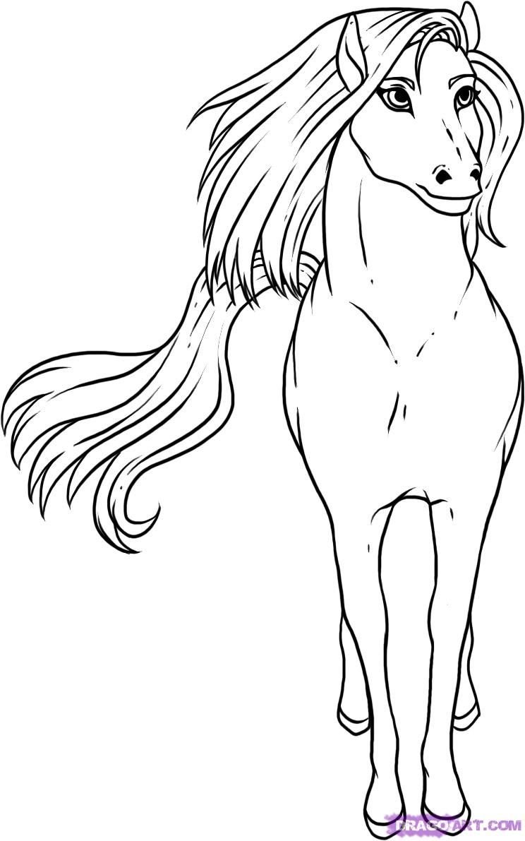 Рисунки для срисовки лошадки
