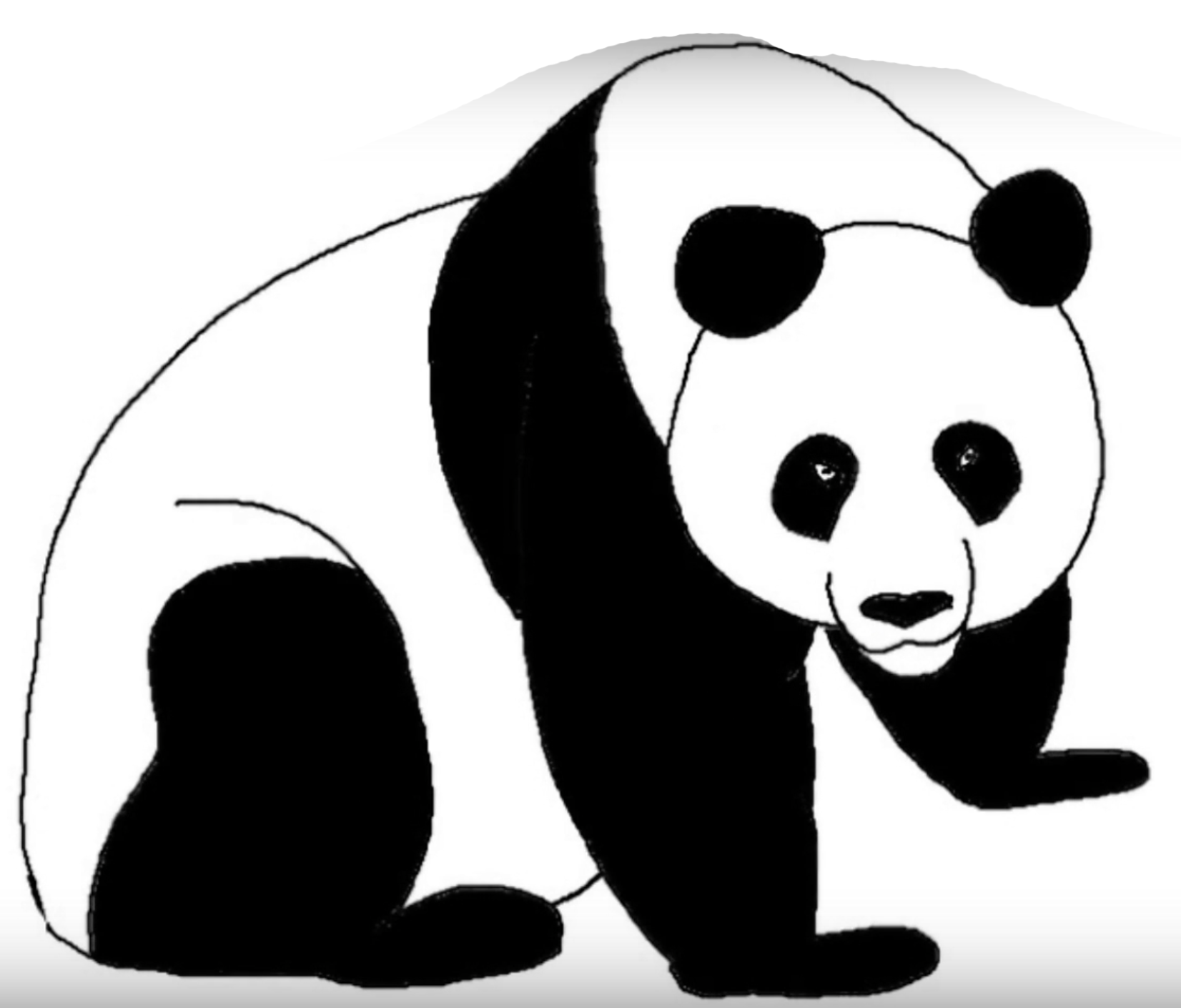 Черные большие рисунки. Панда рисунок. Панда рисунок для срисовки. Картинки панды для срисовки. Панда рисунок карандашом.