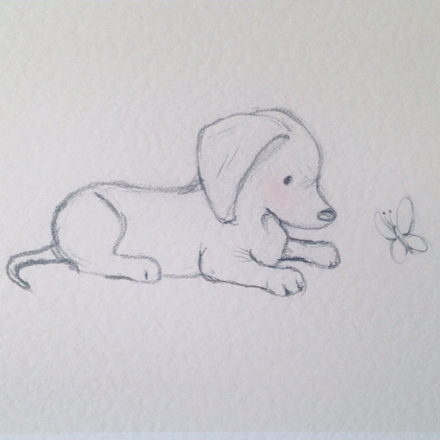 Собака для срисовки карандашом легкие