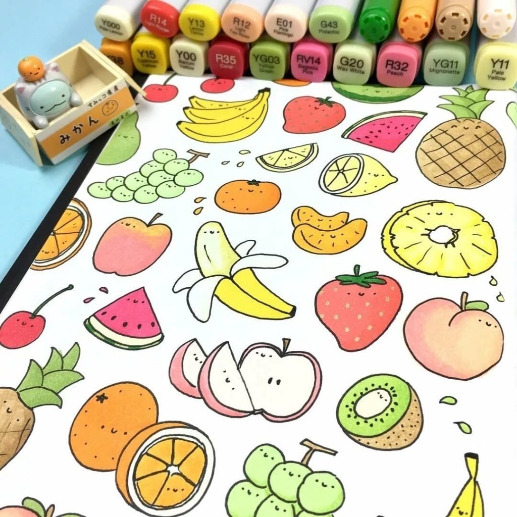 Идеи для рисования фрукты