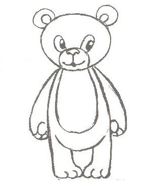 Медведь рисунок детский карандашом