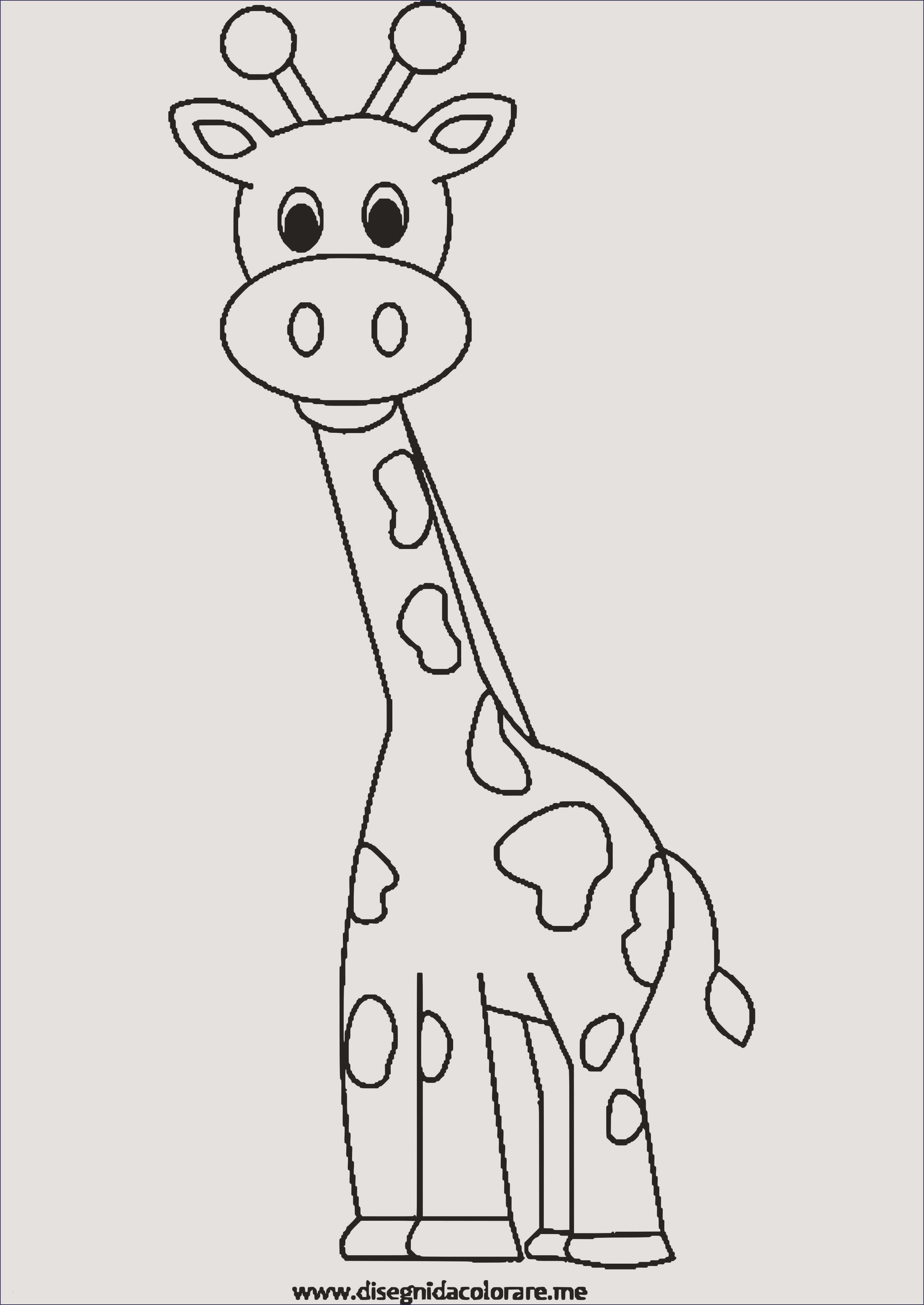 Жирафик раскраска для малышей