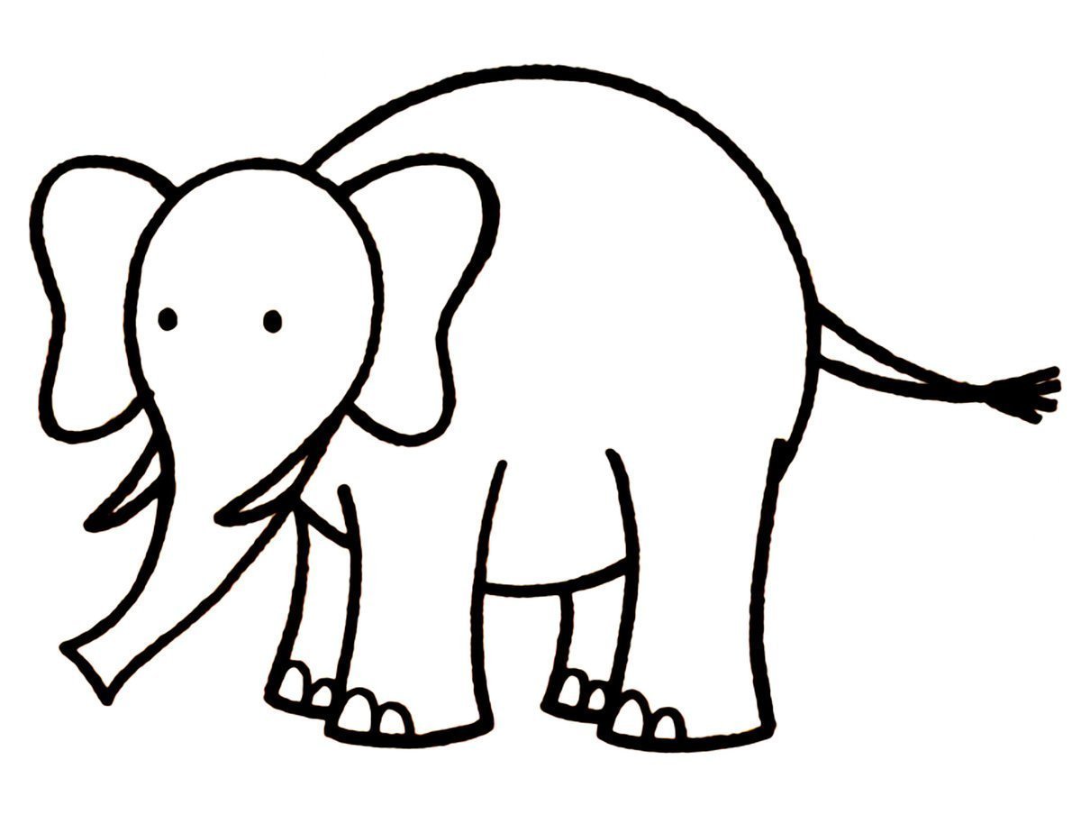 Слон рисунок для детей