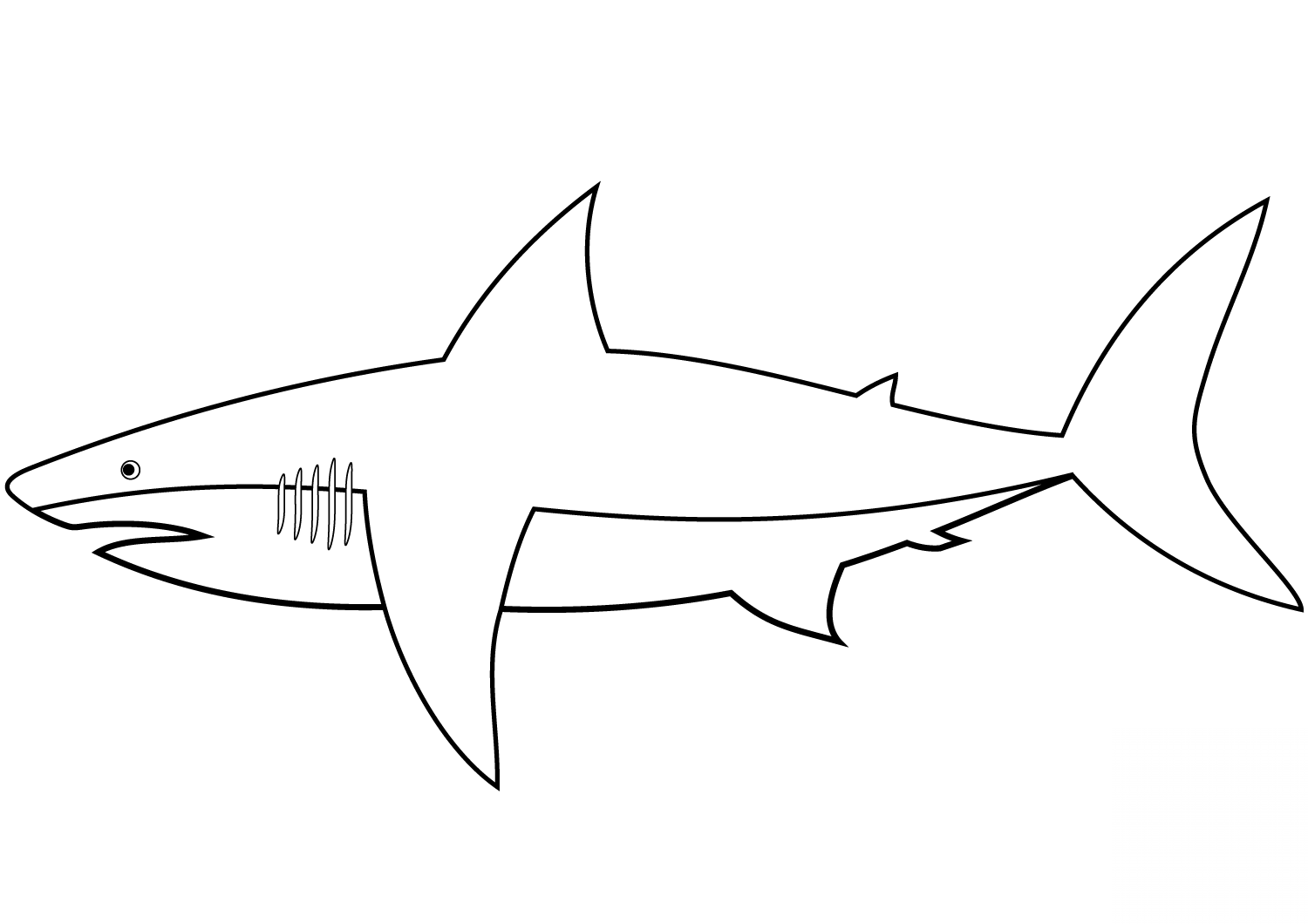 Разукрашка акула