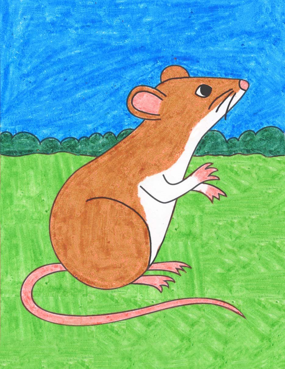 Как нарисовать мышку с сыром - 90 фото