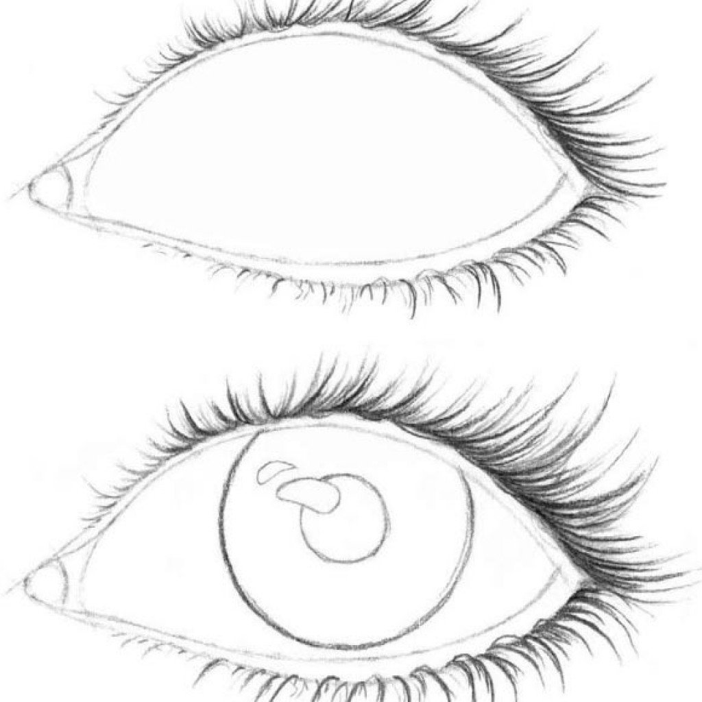 Глаза карандашом для срисовки для начинающих