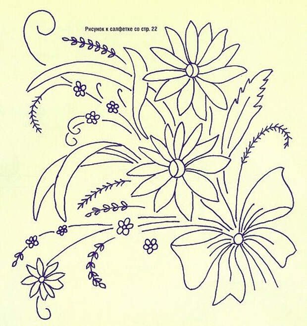 Как нарисовать цветок на ткани - 82 фото