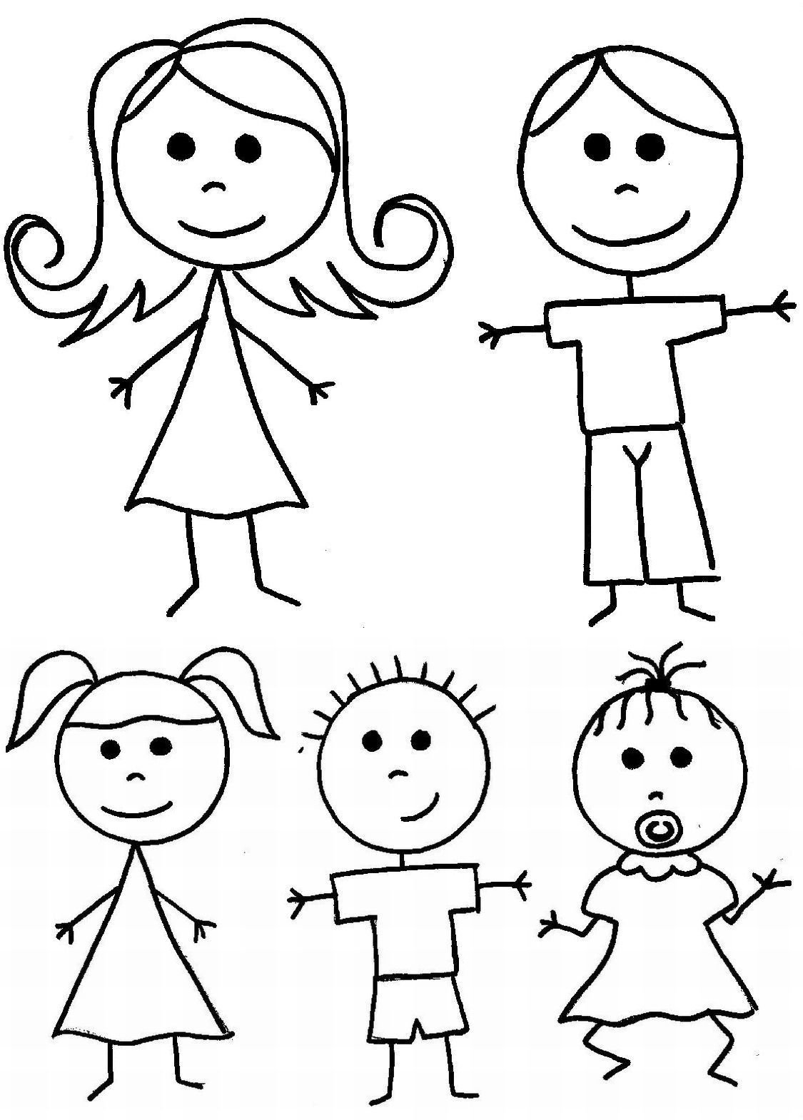картинки людей для детей нарисованные