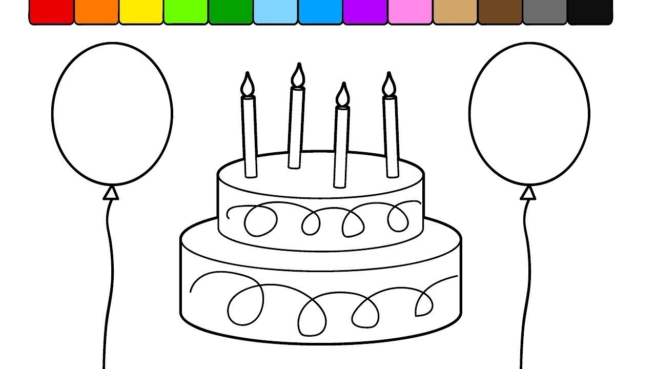 Легкие рисунки на день рождения