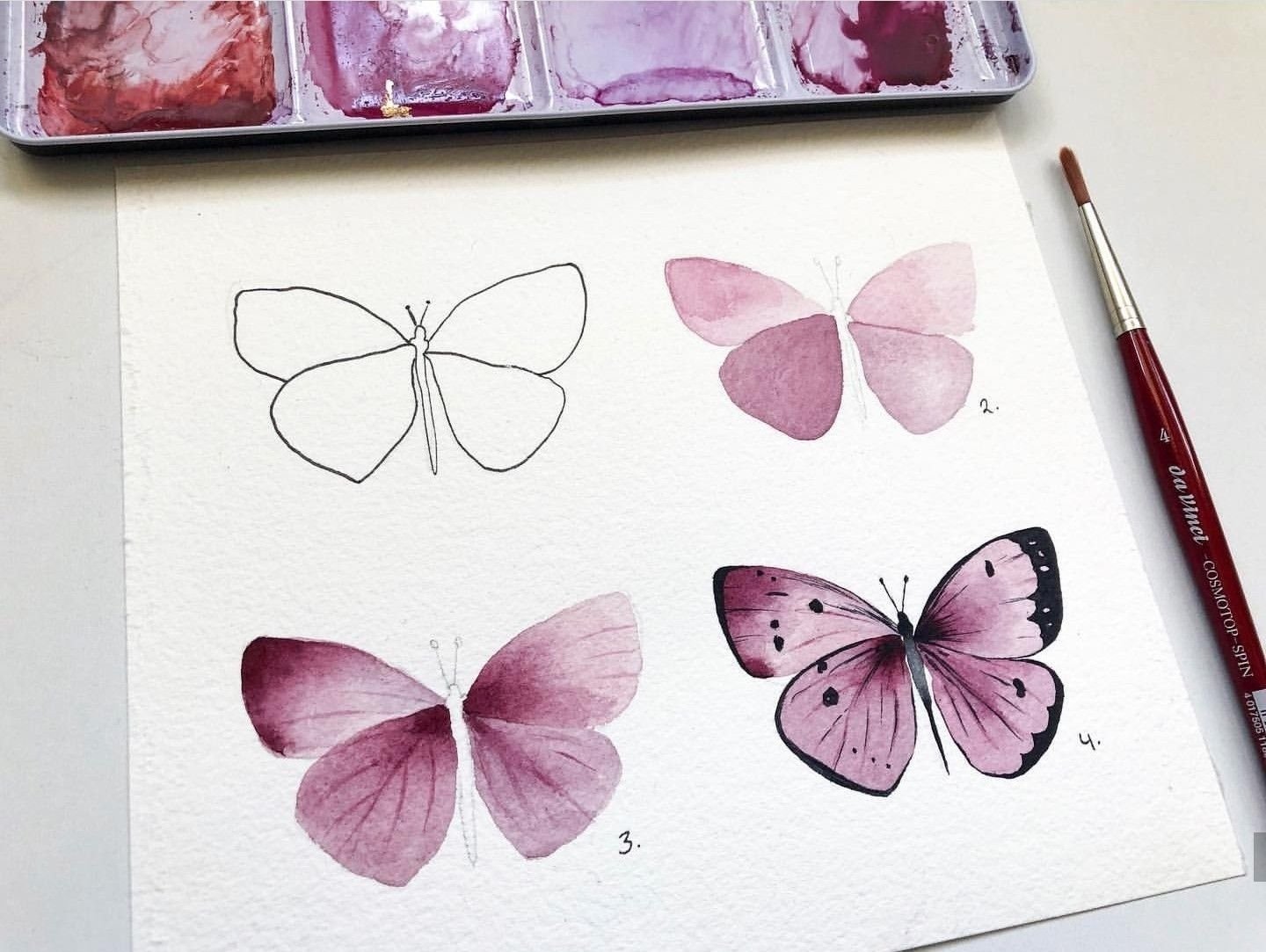 Идеи для рисования бабочек
