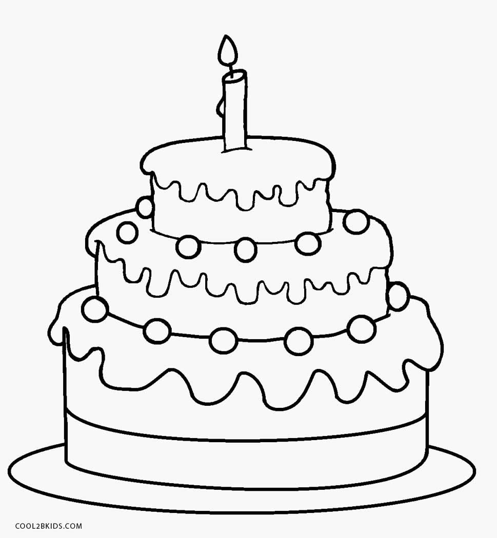 Торт на день рождения рисунок простой (44 фото) » рисунки для срисовки на  Газ-квас.ком