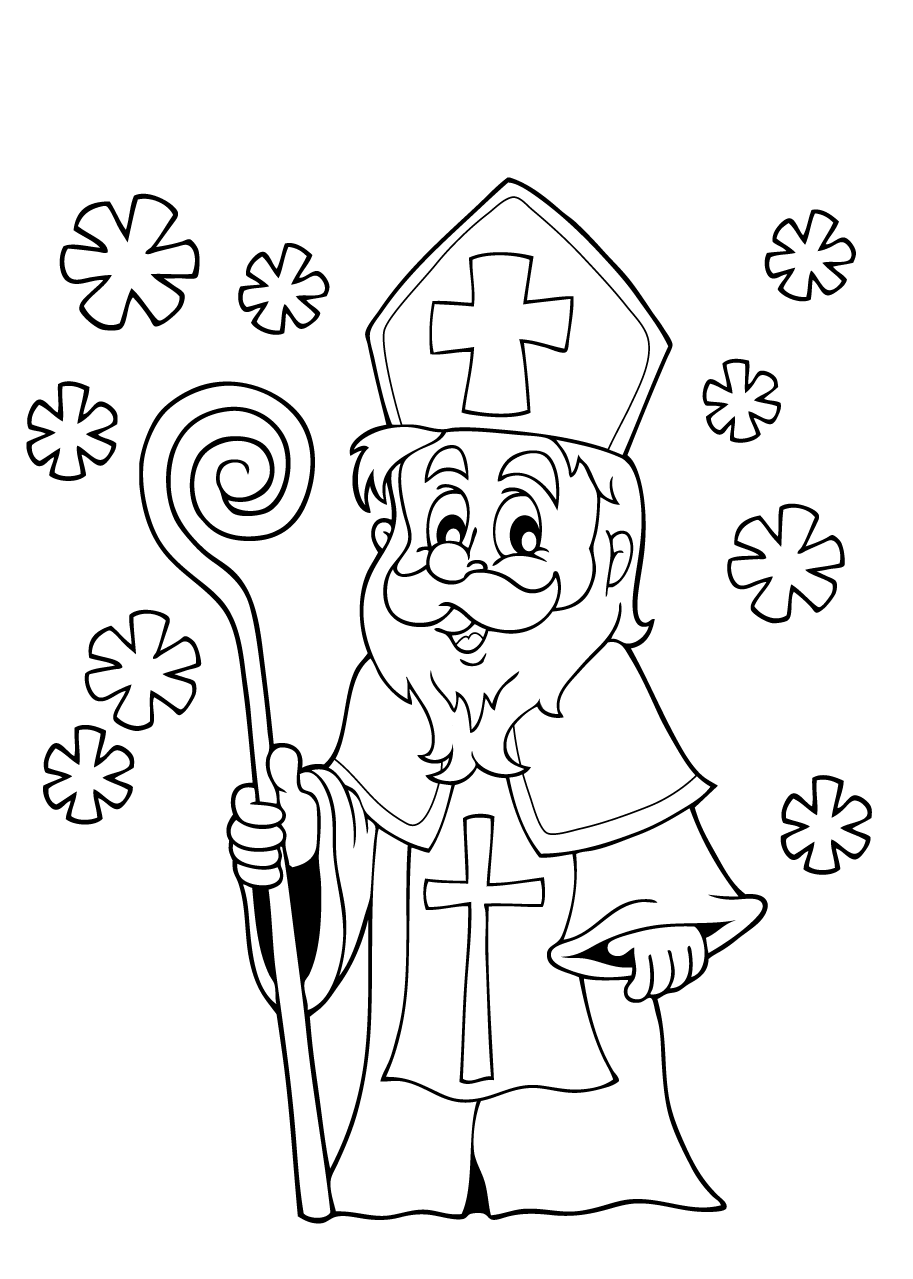Раскраска Святой Николай для детей