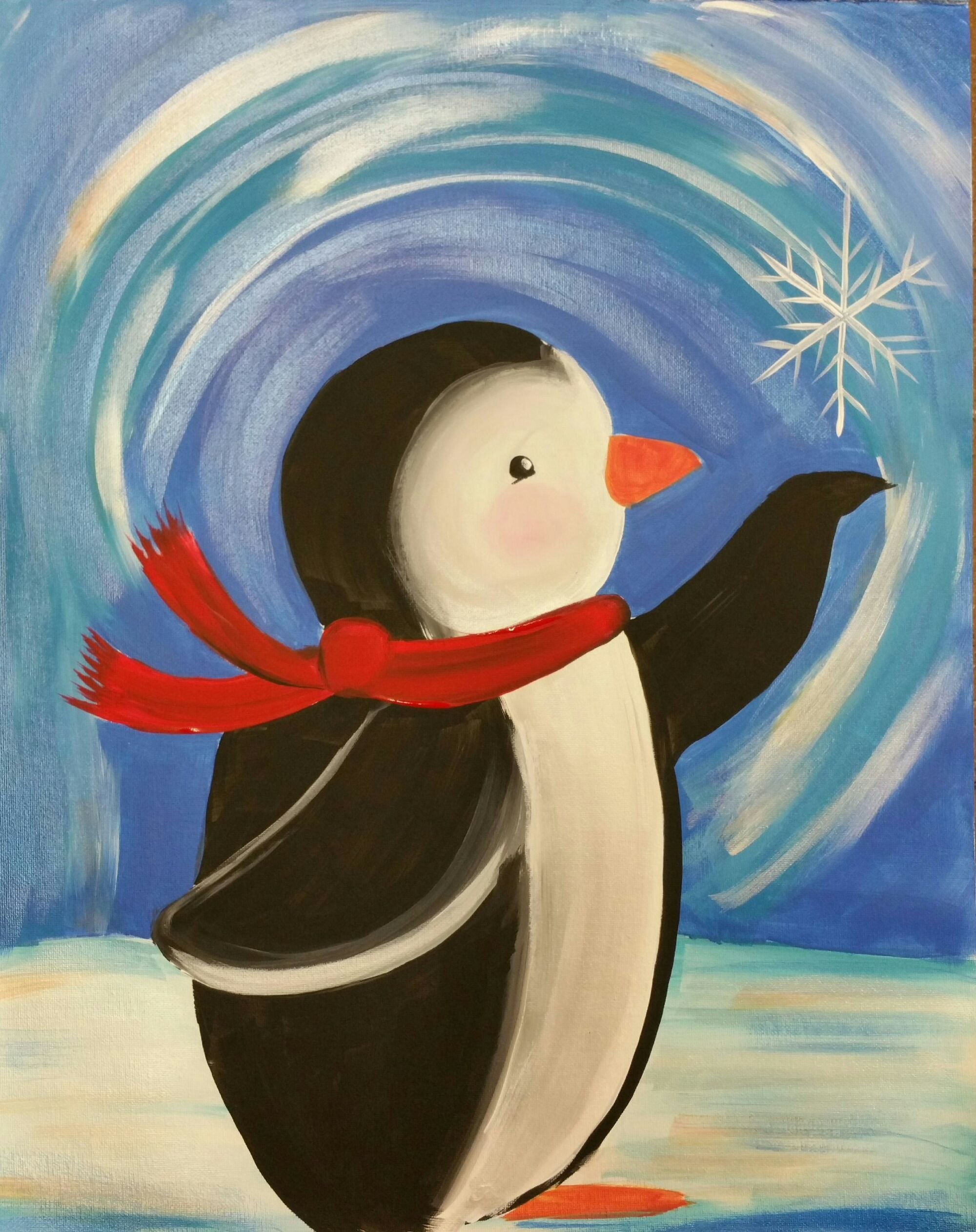 Рисование пингвина для детей