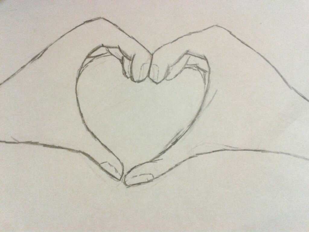 Сердце как рисовать карандашом