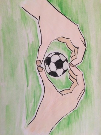 Рисунок на тему футбол легкий
