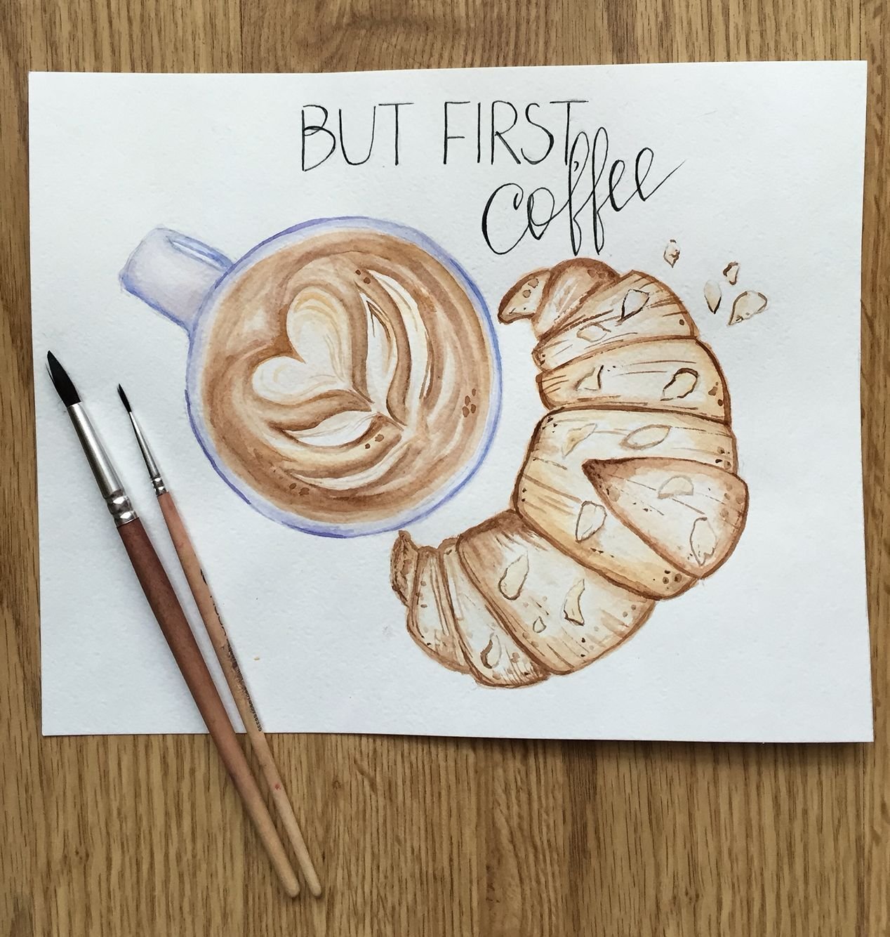 Рисунки кофе на бумаге для срисовки - 98 фото