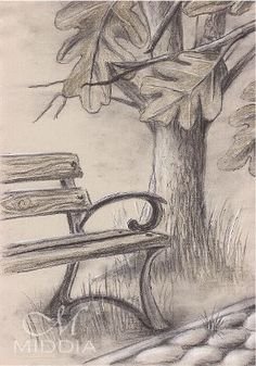 Рисунок на тему осень карандашом