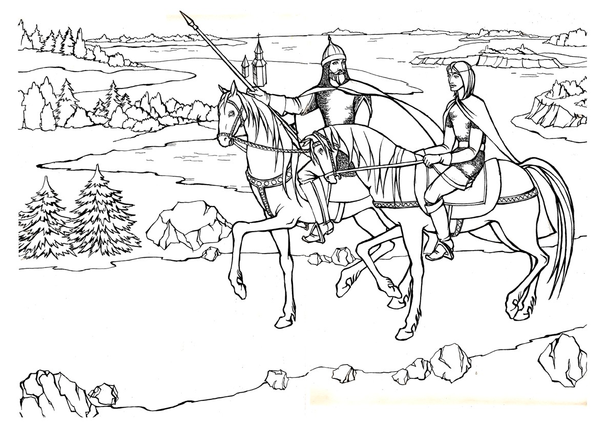 Нарисовать рисунок исторические события. Раскраска Куликовская битва Донской.
