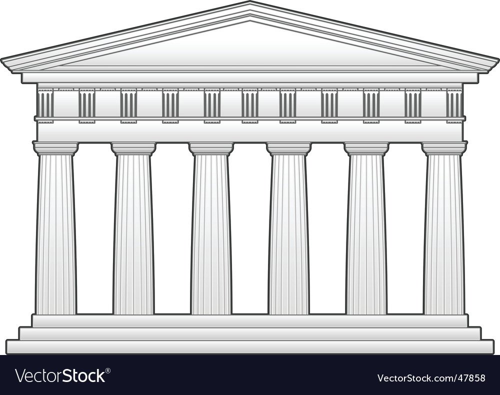Древнегреческий храм для срисовки