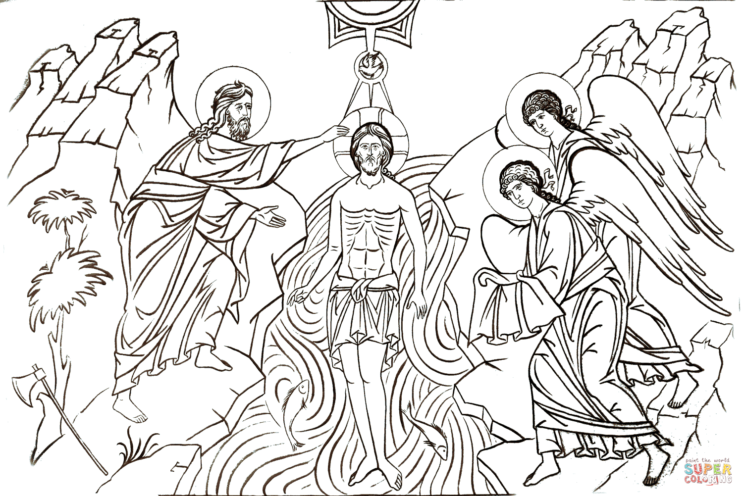 Иоанн Креститель прорись