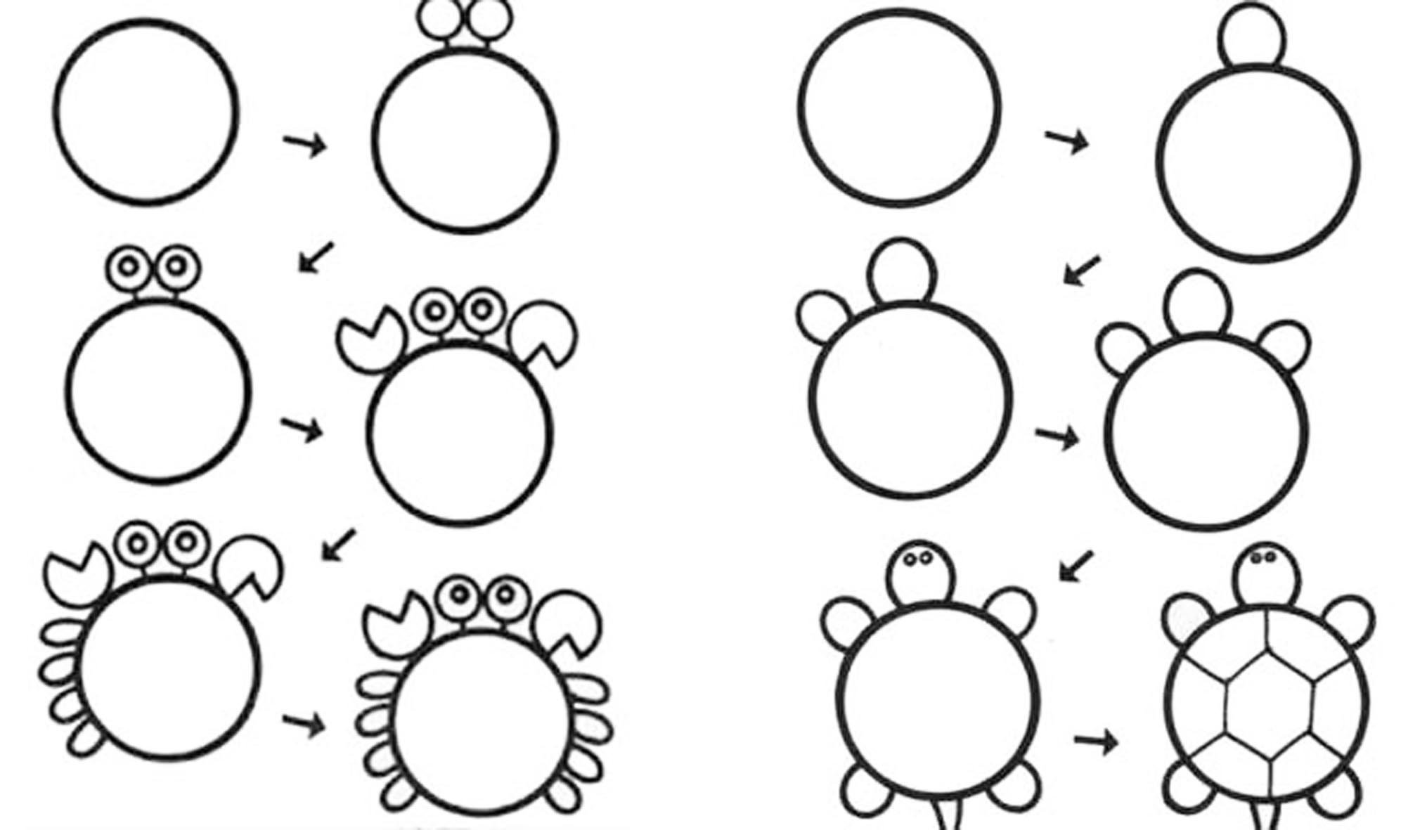 Рисунки из кругов для детей