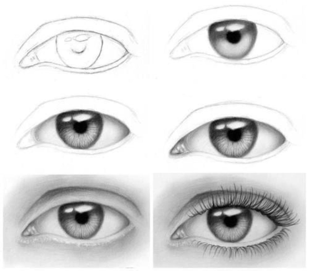 Рисование человеческого глаза