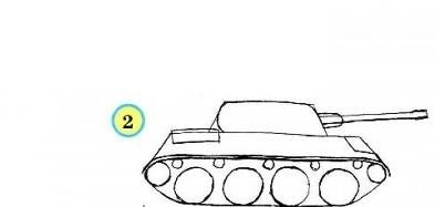 Нарисовать танк ребенку 5 лет поэтапно