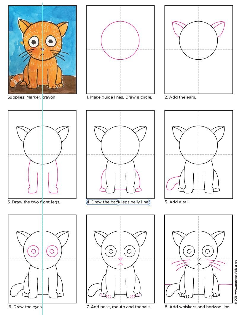 Нарисовать кошку поэтапно для детей. Пошаговое рисование для детей. Поэтапное рисование котенка. Схема рисования котенка для детей. Поэтапное рисование кошки для детей.