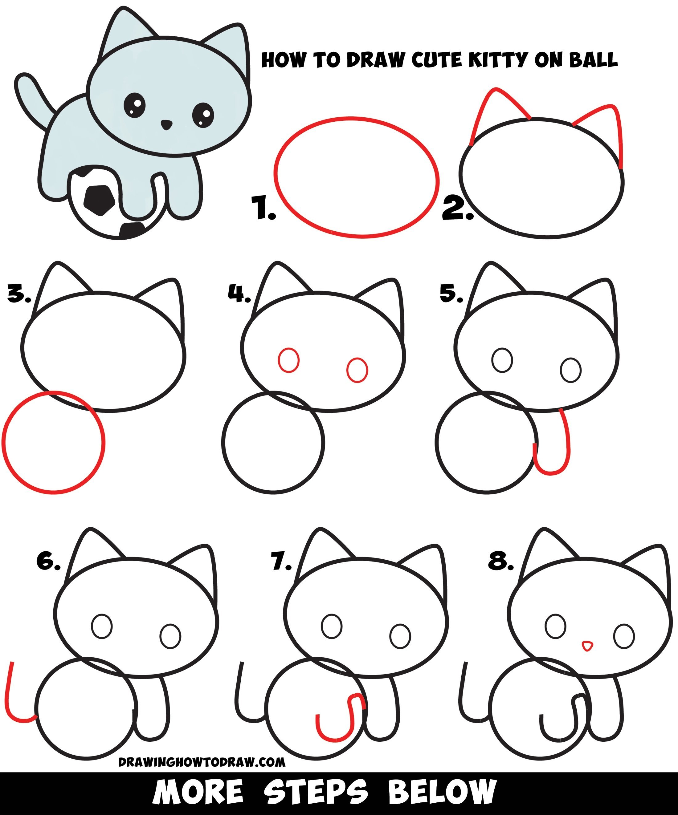 Как нарисовать кота легко для детей