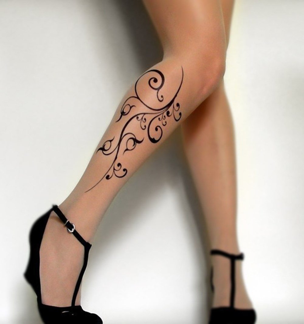 Татуировки женские на ноге