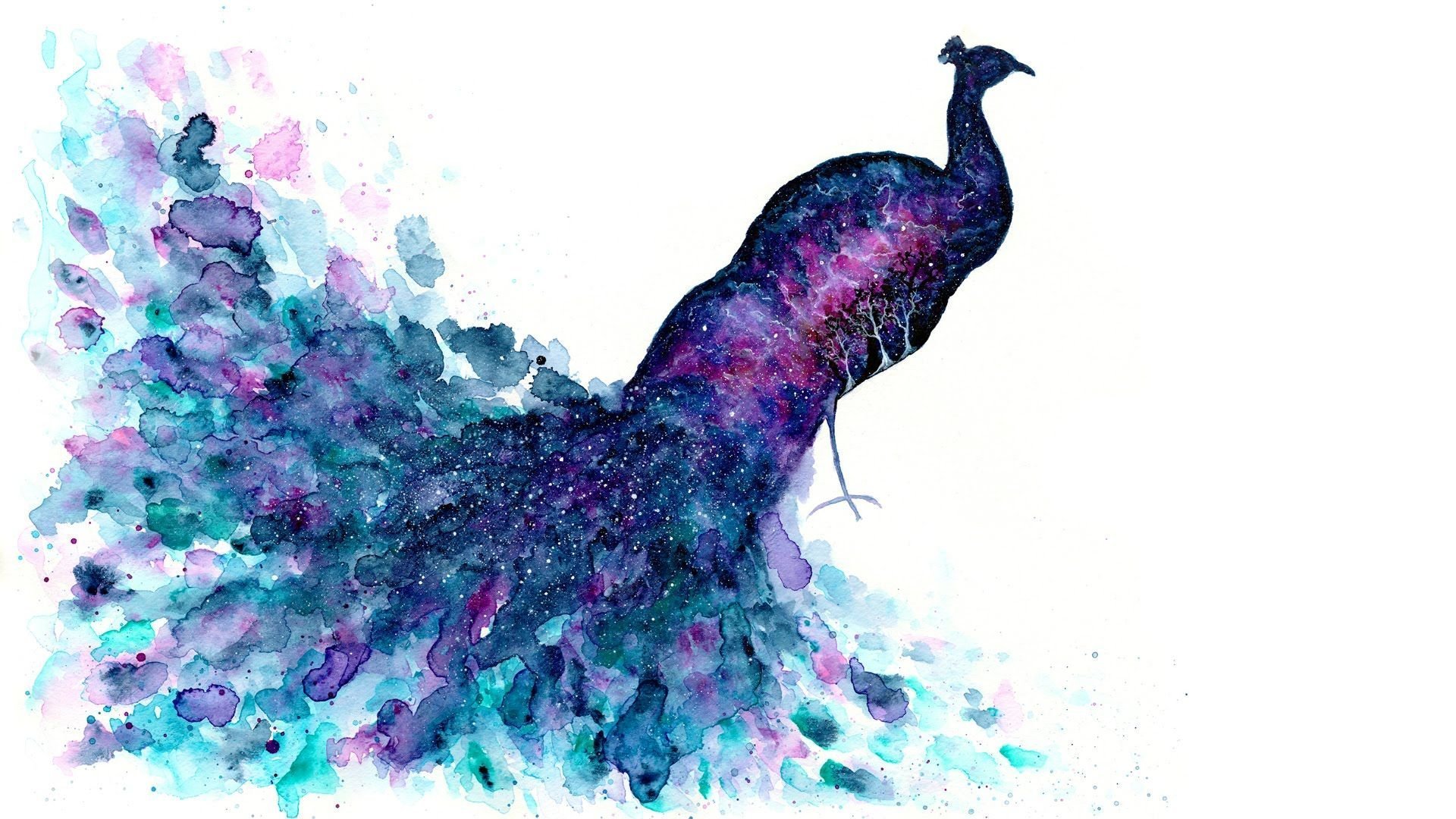 Акварель Peacock Blue