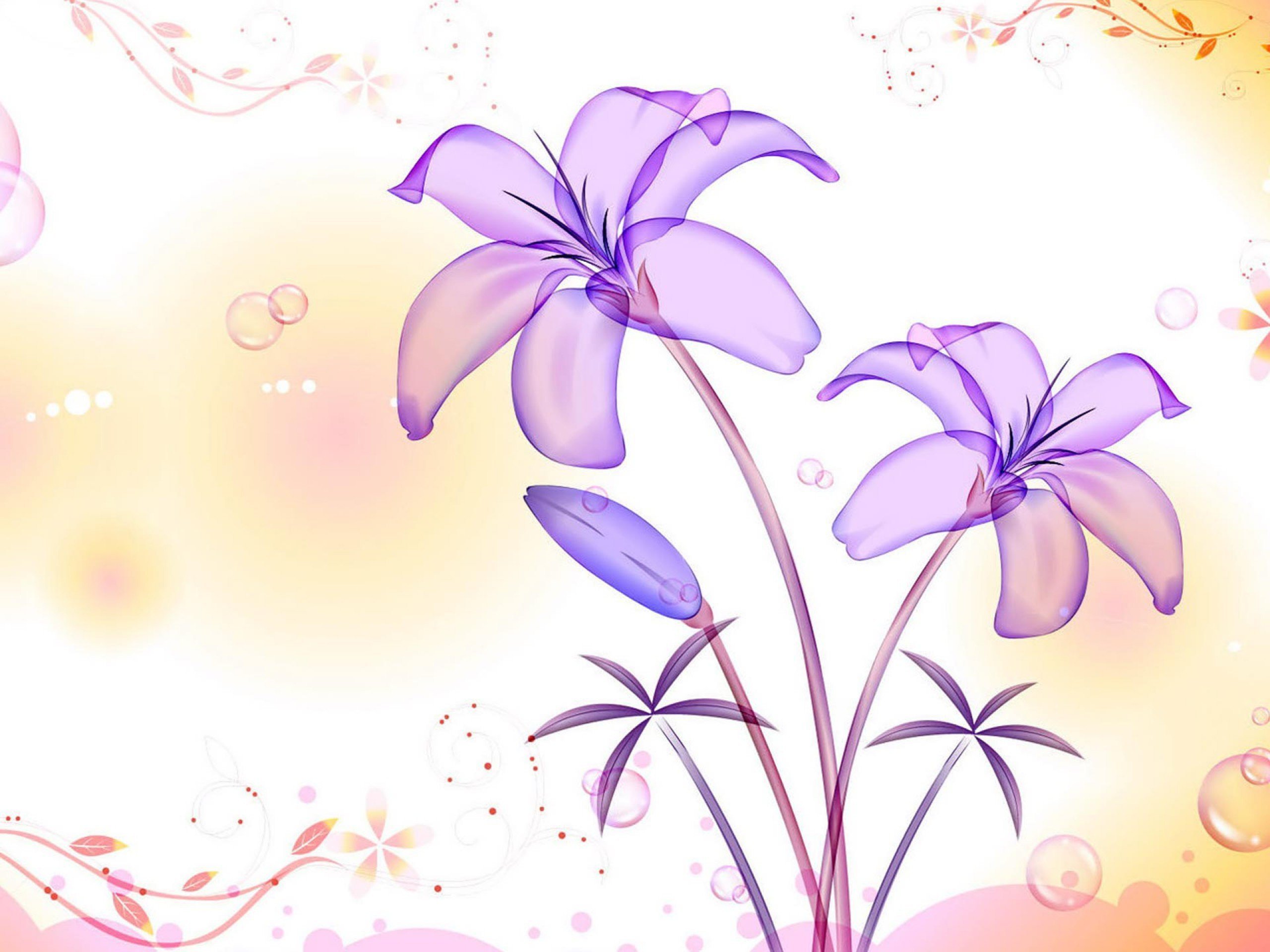 Как нарисовать фиолетовые цветочки - 81 фото