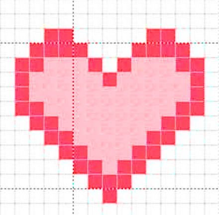 Сердце по клеточкам