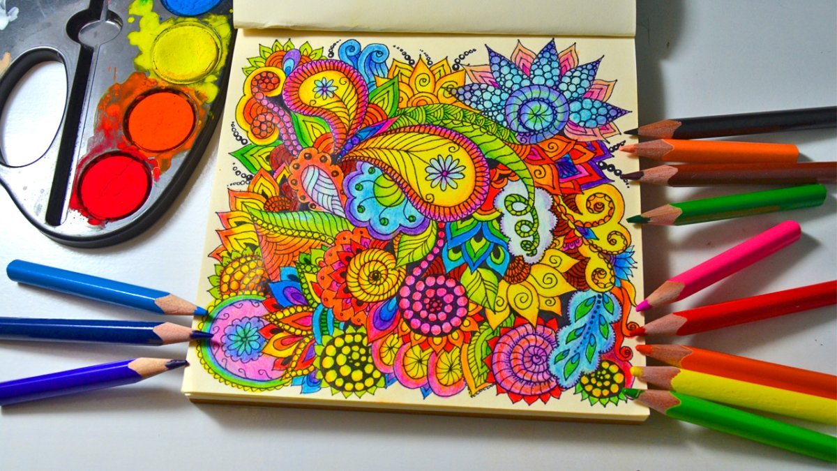 Рисование цветными карандашами и фломастерами