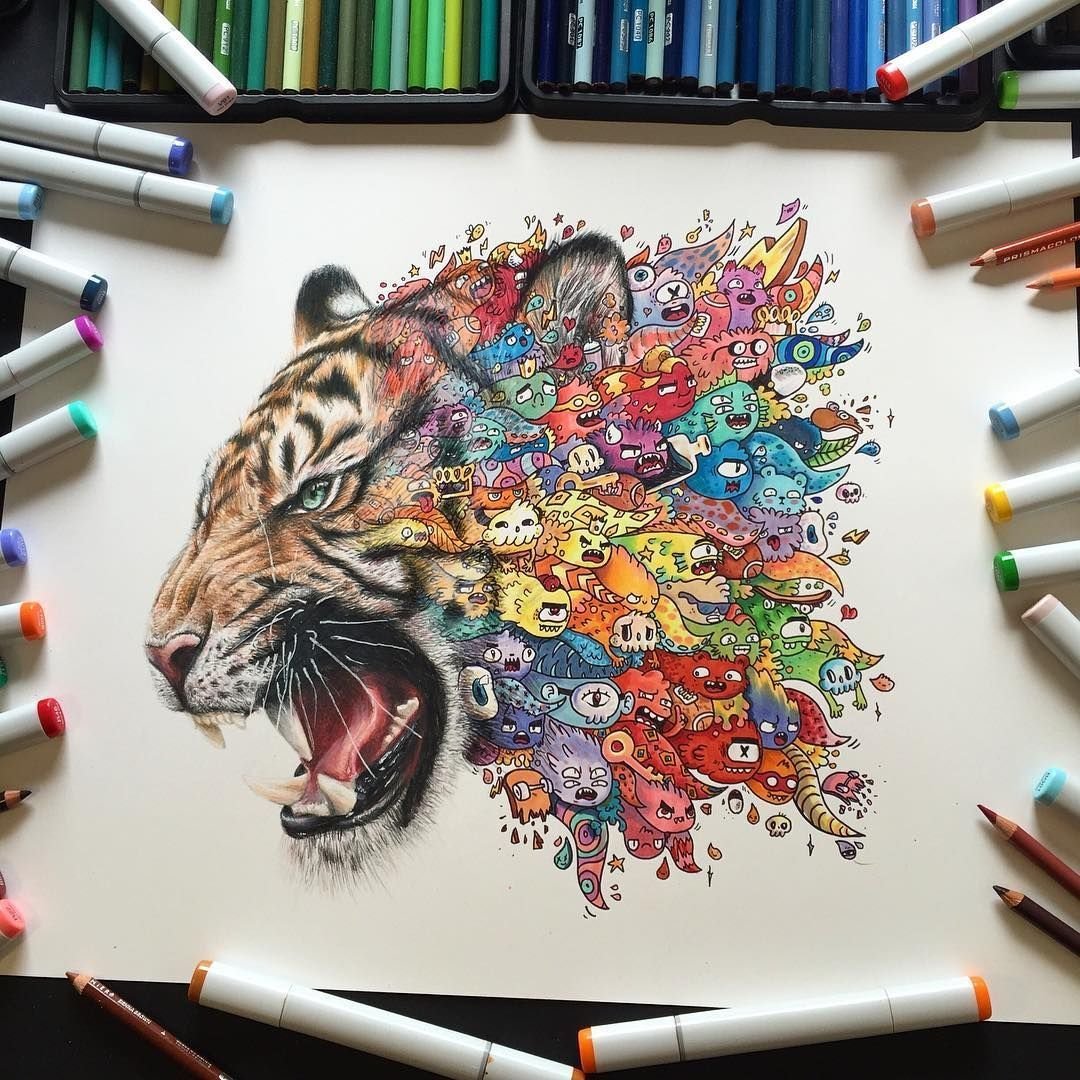 Vexx Doodles тигр