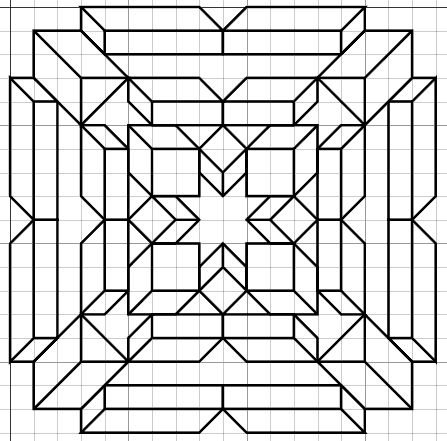 Геометрический орнамент клетка