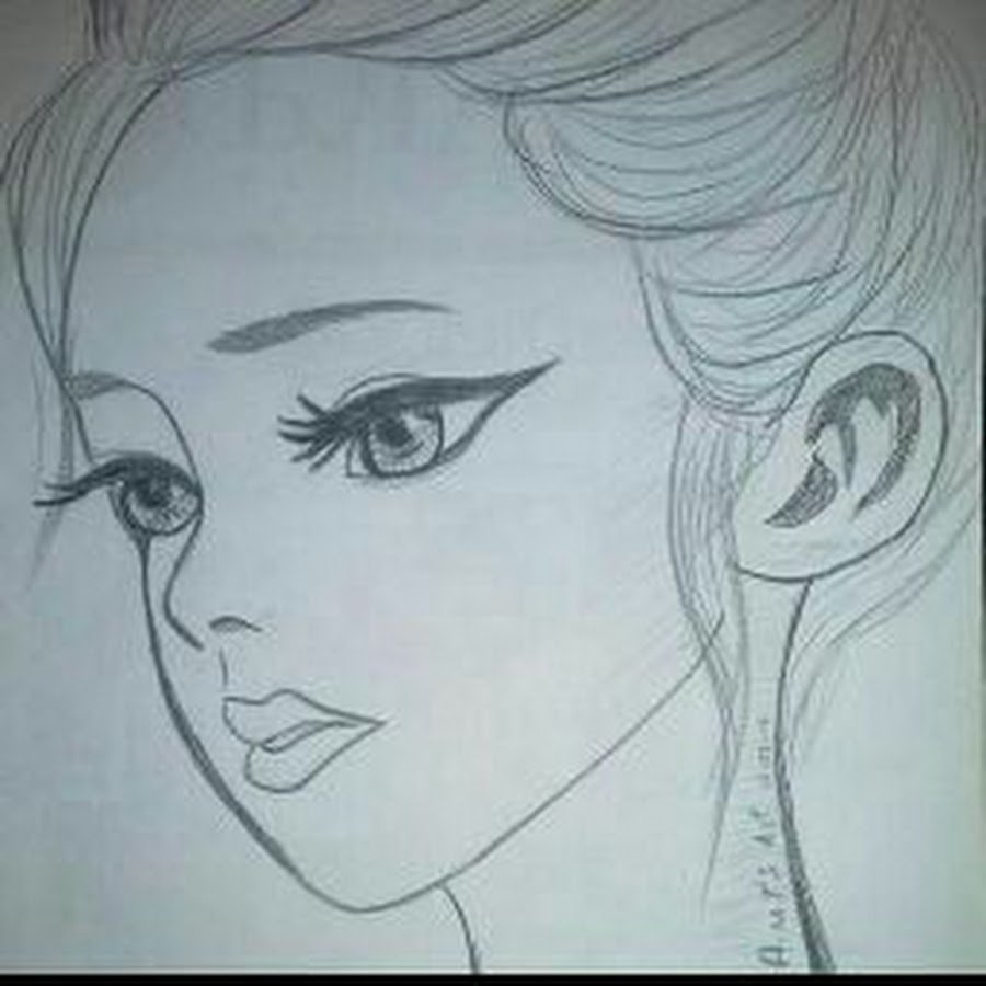 Красивую девочку очень очень легкую. Рисунок девушки карандашом. Красивые девушки карандашом. Лицо девушки рисунок карандашом. Нарисовать девушку карандашом.