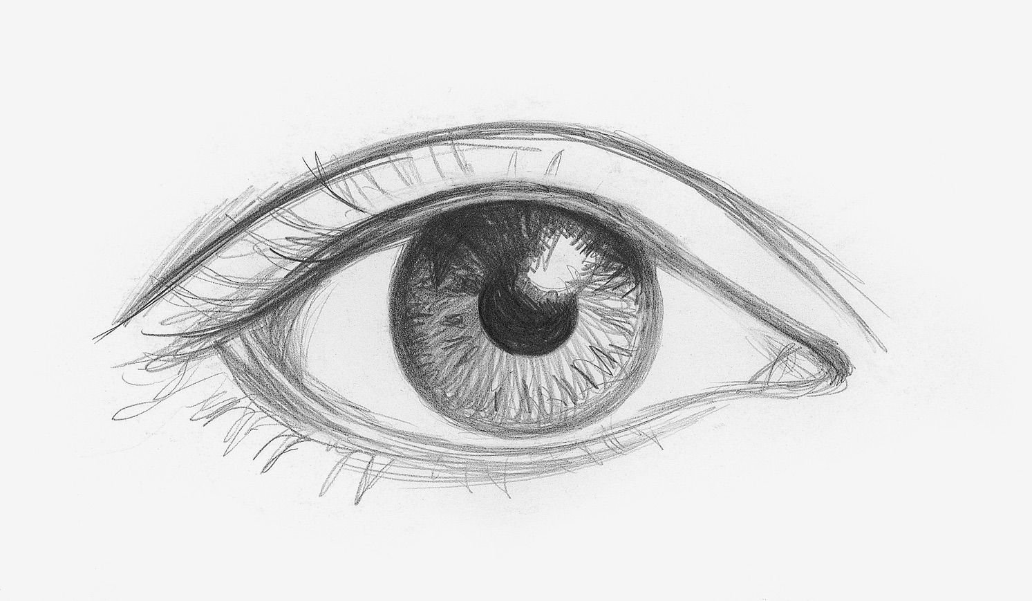 Рисункой глаза карандашом