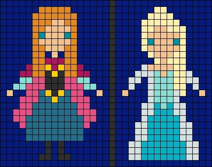 Рисование по клеточкам принцессы