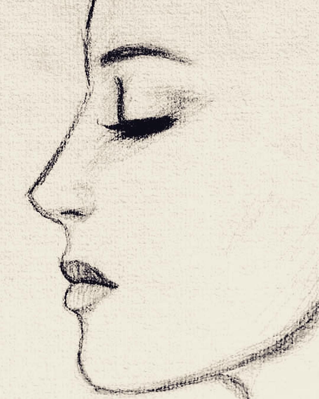 Грустный нос. Профиль карандашом. Лицо девушки рисунок. Легкие рисунки. Рисунки карандашом для срисовки девушки.