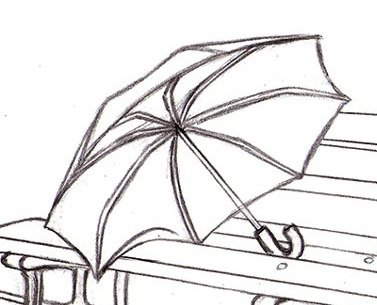 Пейзаж простым карандашом