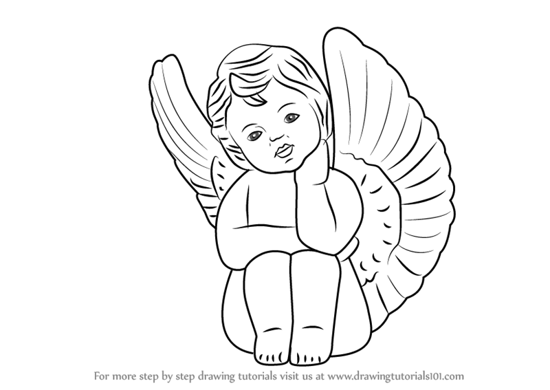 Нарисовать ангела легко детям. Рисунок ангела с крыльями для детей. Ангелочек рисунок простой. Ангелок карандашом. Рисунок ангелочка с крыльями для детей.